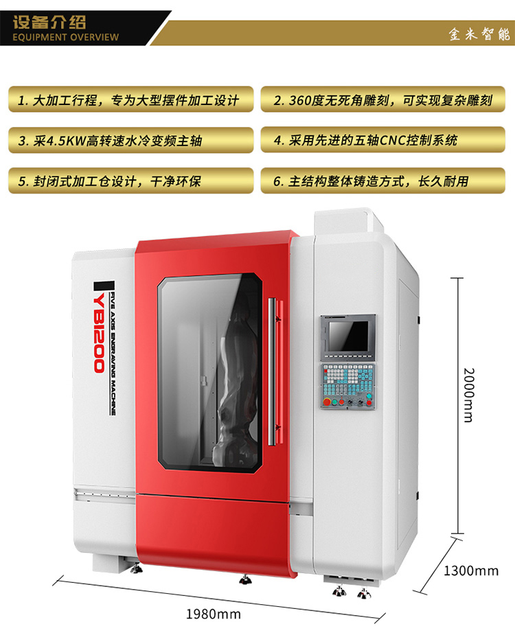 大型五軸玉雕機