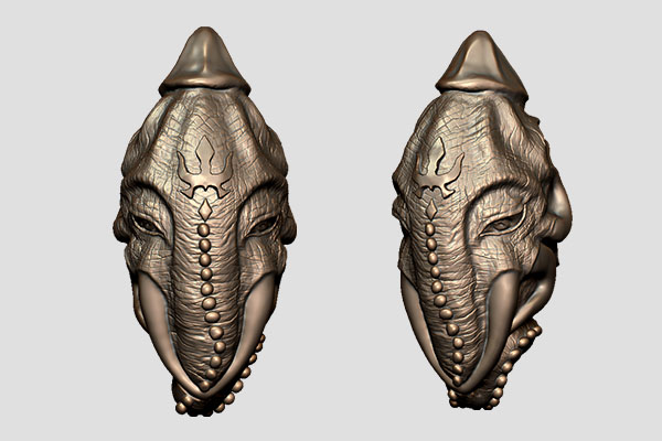 【核雕象神】立體核雕精雕圖紙YD-SS100278