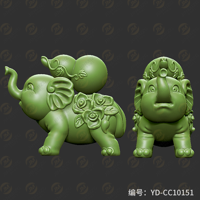 【葫蘆象】玉雕機立體浮雕圖紙YD-CC10151